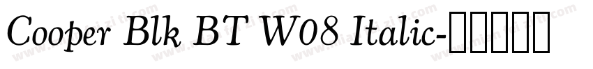 Cooper Blk BT W08 Italic字体转换